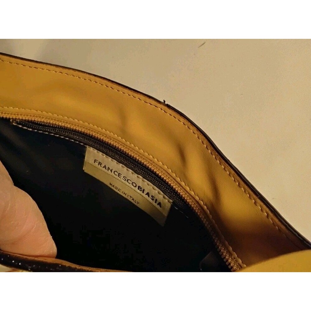 Francesco Biasia New York Golden Tan Leather Shoulder Bag - Picture 8 of 11